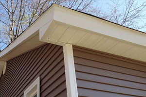 Close Up Of Vinyl Siding And Trim Installed On A Home